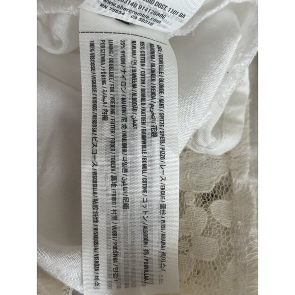 Hollister spaghetti straps Corset back Lace babydoll Dress Mini white Large Boho - Picture 13 of 13